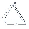 Angle Cut Triangles-20°or 22°